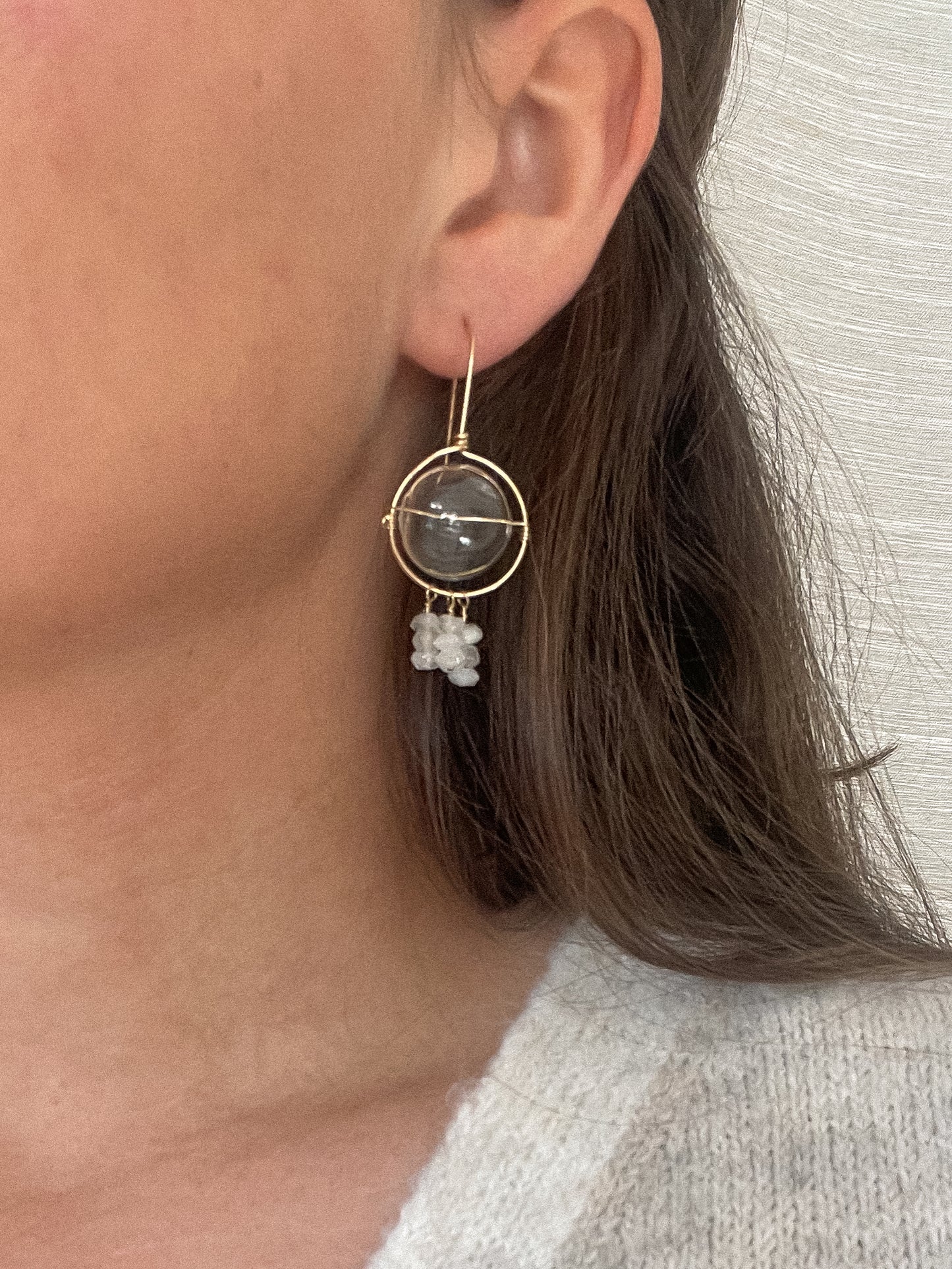 Saturn's Glass Earrings