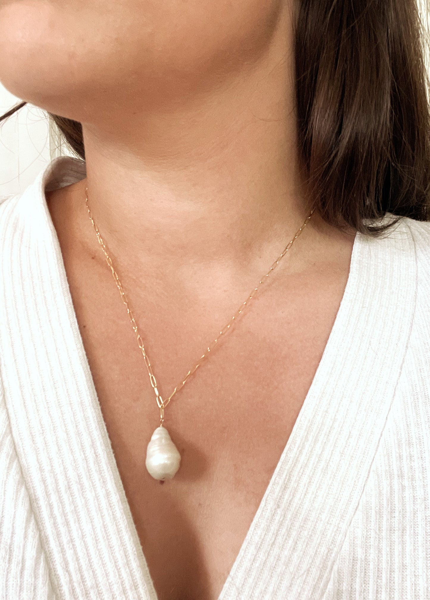 Baroque Pearl Pendant Necklace