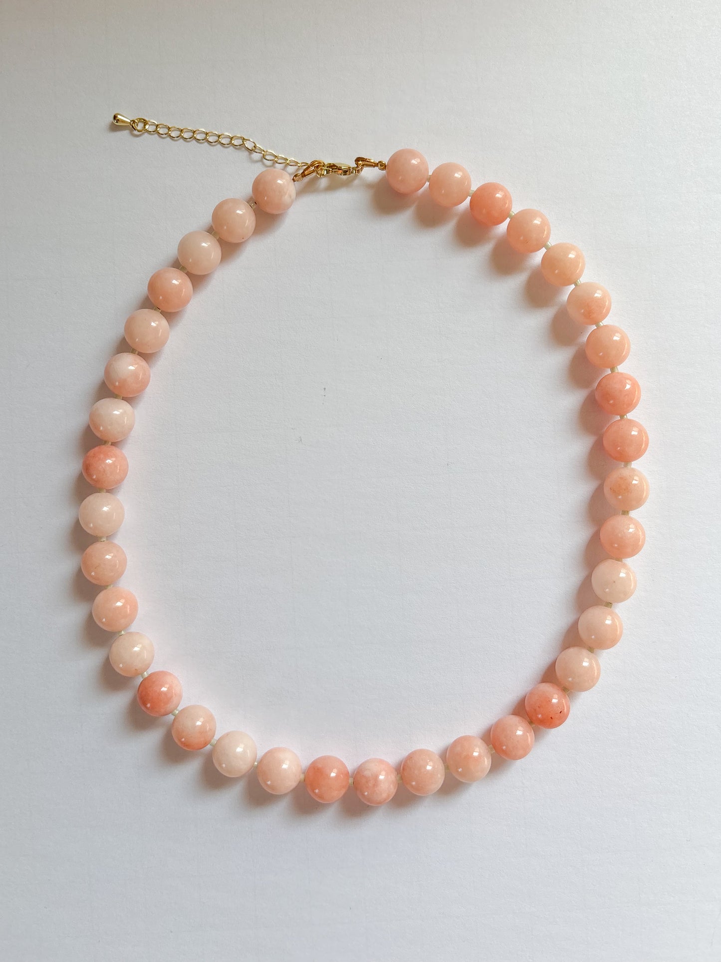 Peach Pop Beaded Necklace