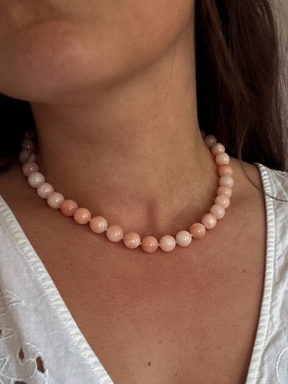 Peach Pop Beaded Necklace