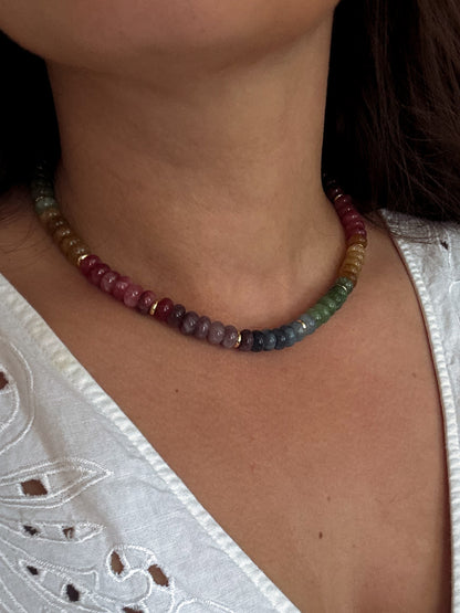 Chunky Watermelon Tourmaline Necklace