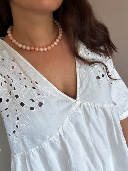 Peach Pop Beaded Necklace