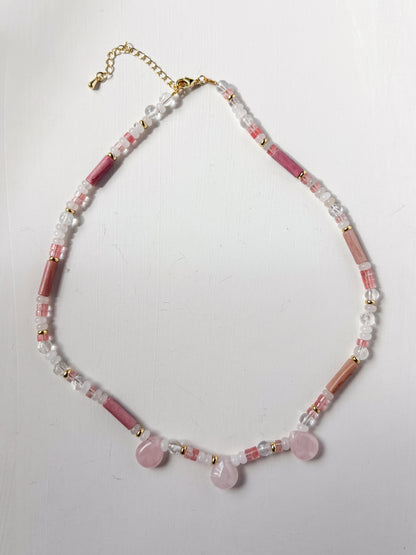 Cotton Candy Rain Necklace (one of a kind)