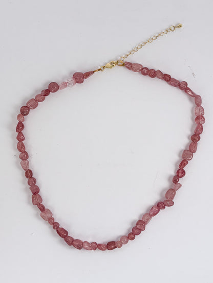 Candied Strawberry Quartz Necklace