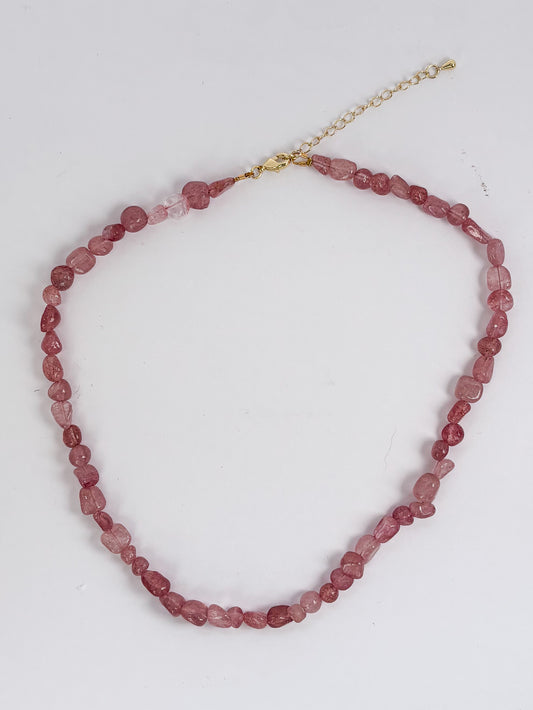 Candied Strawberry Quartz Necklace