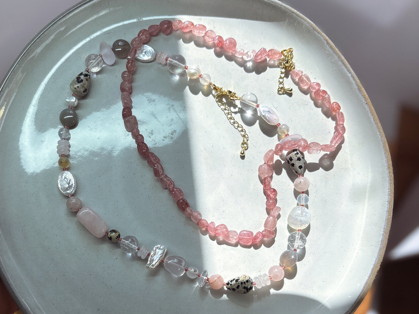 Candied Strawberry Quartz Necklace