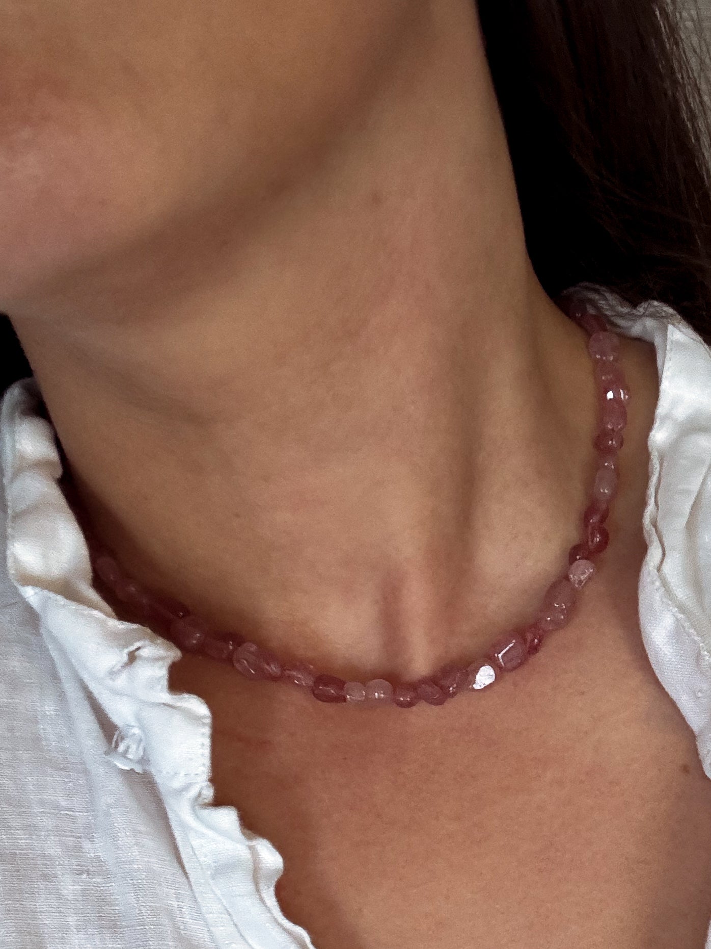 Candied Strawberry Quartz Necklace