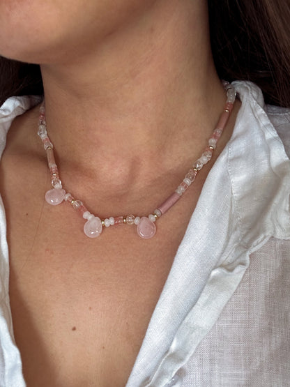 Cotton Candy Rain Necklace (one of a kind)
