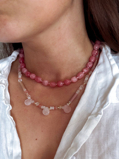 Cotton Candy Rain Necklace (one of a kind)