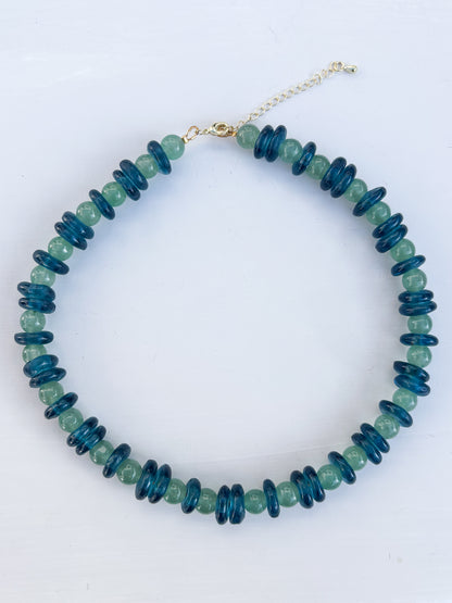 Recycled Glass Collar Necklace
