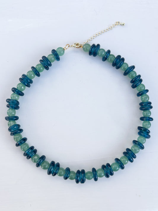 Recycled Glass Collar Necklace
