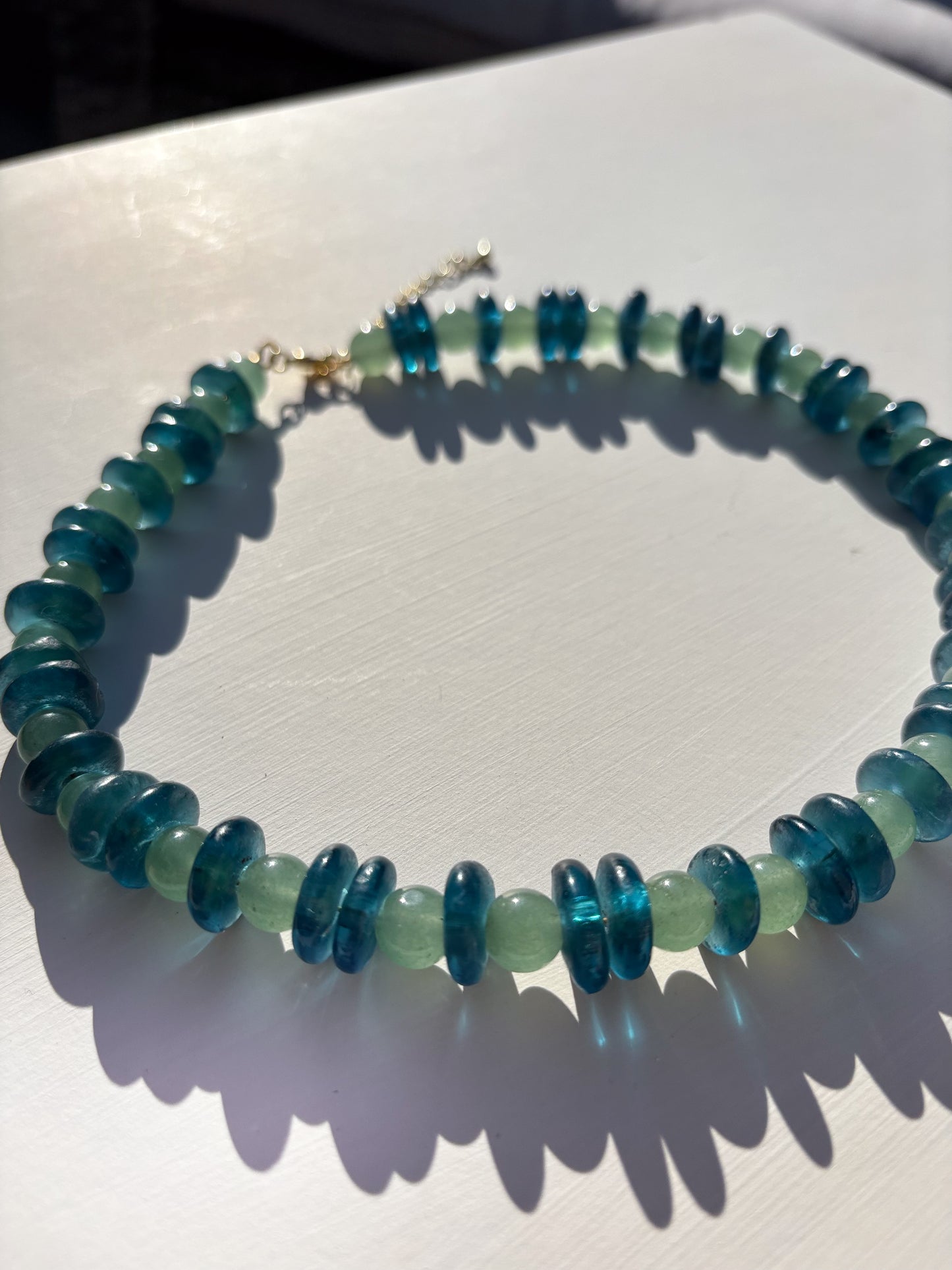 Recycled Glass Collar Necklace