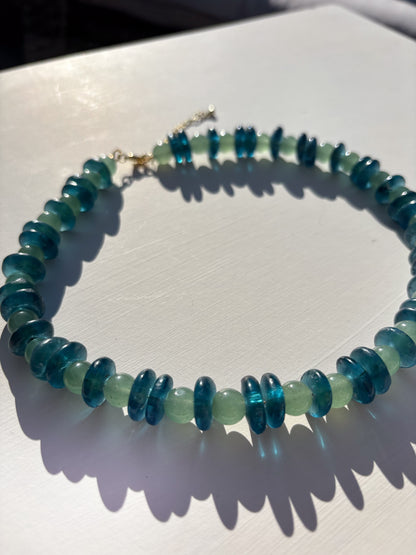 Recycled Glass Collar Necklace